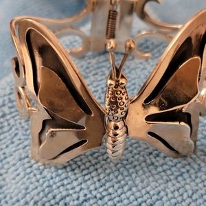 Unique Butterfly Cuff Hinged Bracelet